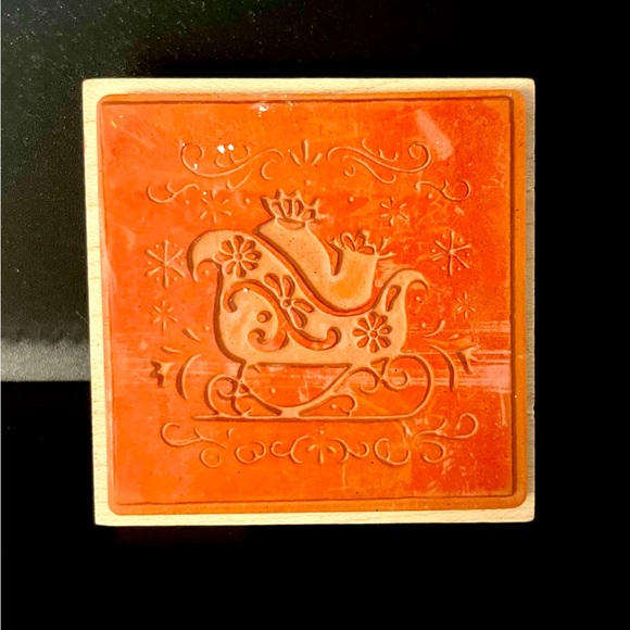 NEW SLEIGH STAMP - 3” X 3” - Picture 2 of 2